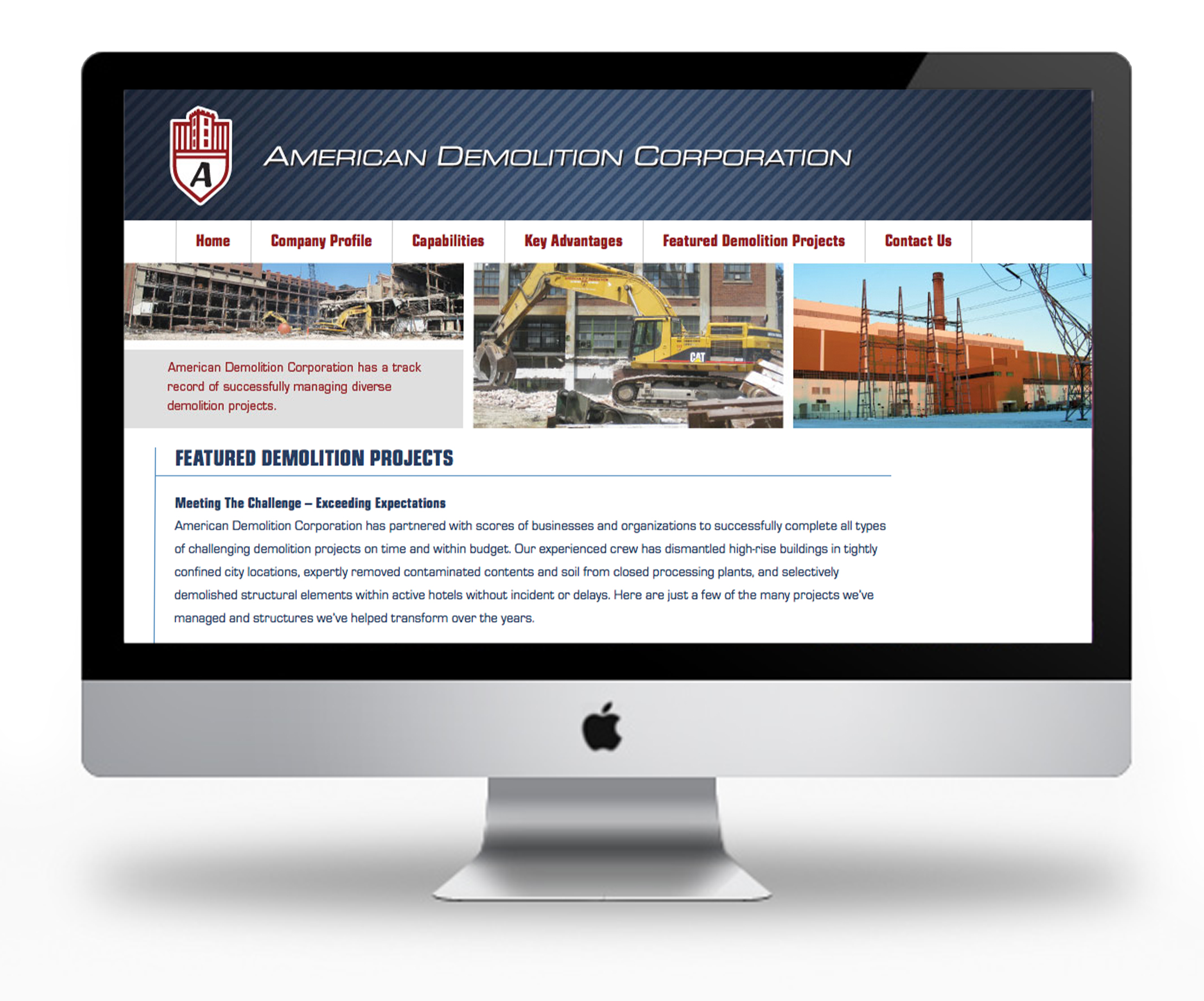 American Demolition Corporation Website Design


